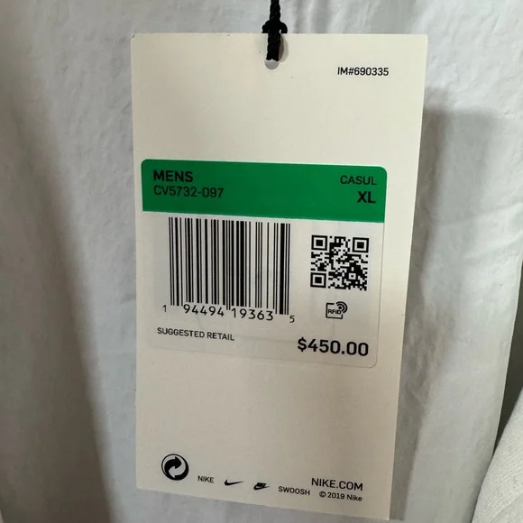 NIKE x SACAI Layered Bomber Jacket CV5732-097 Men's size XL